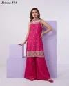 K 1168 By Naisha Chinon Embroidery Plazzo Suits